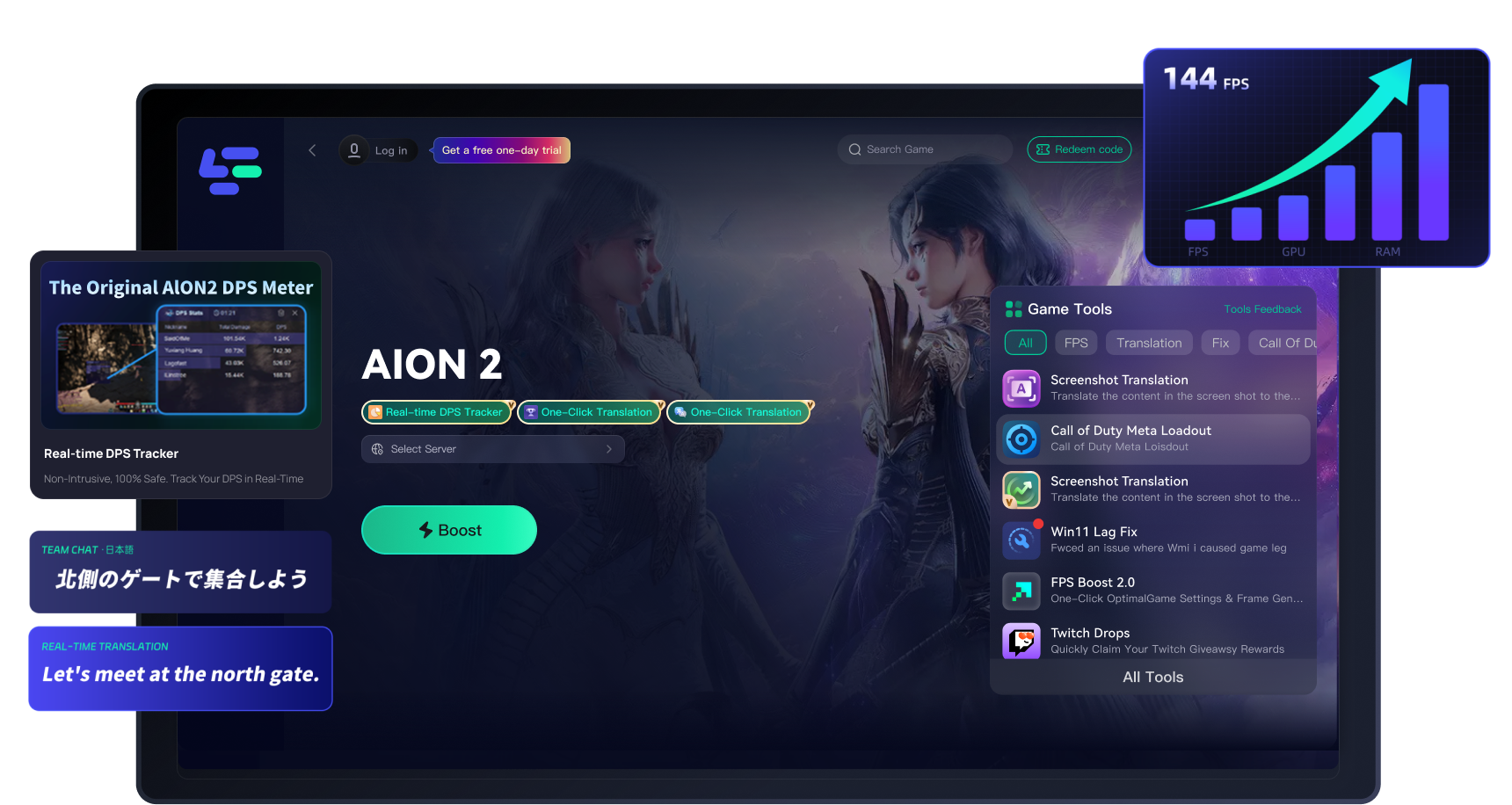 AION 2 в приложении LagoFast